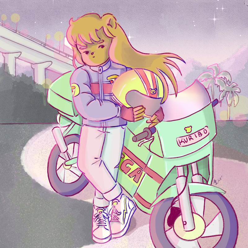 motorcyle boy art