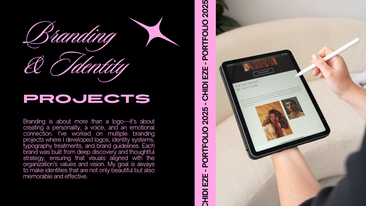 Black and Pink Modern Clean Portfolio Presentation