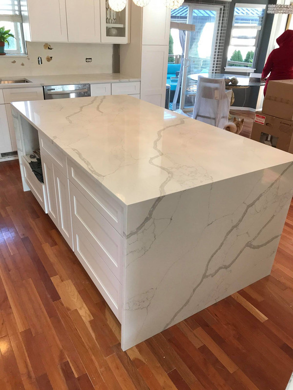 Waterfall Countertops for kitchen Remodeling -Gurnee