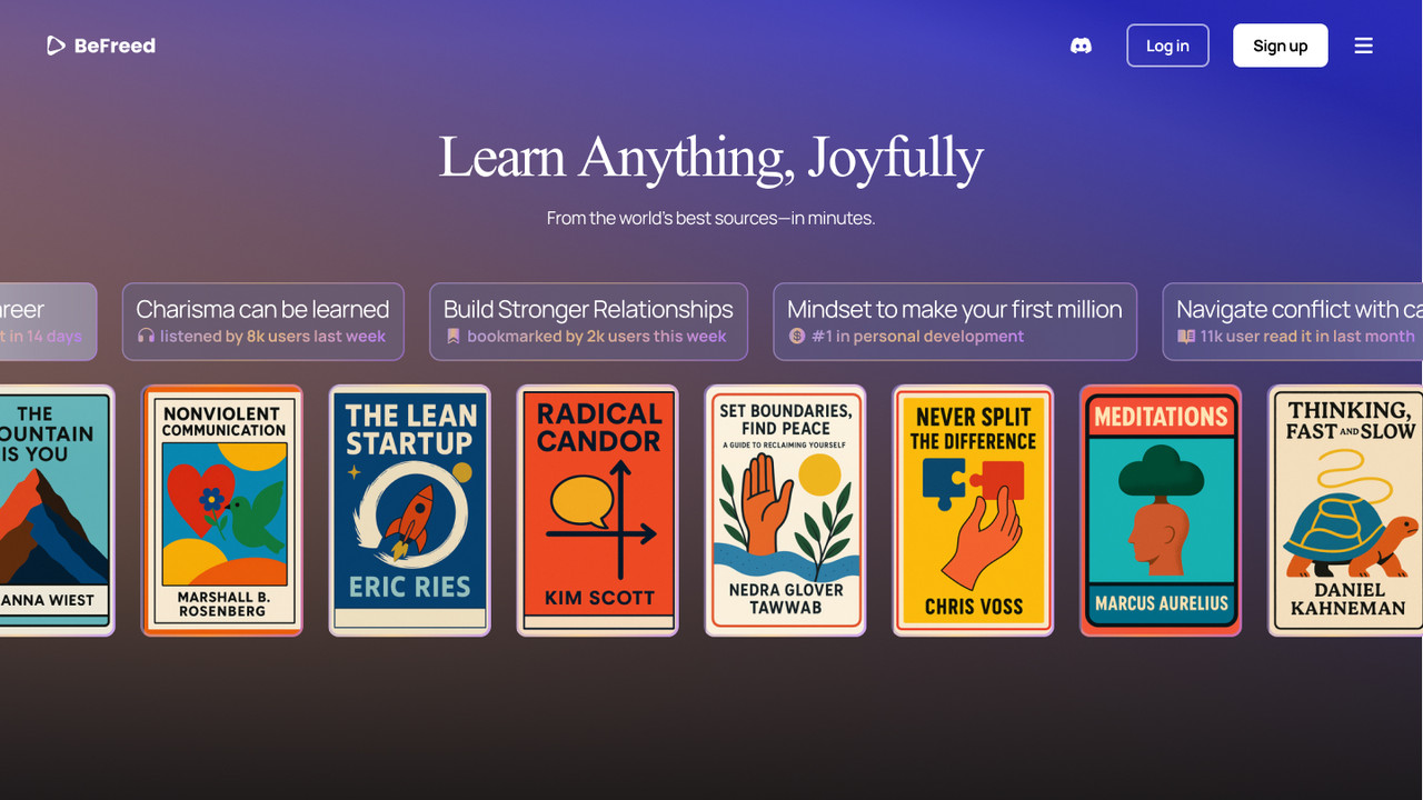 BeFreed - best personalized learning platform