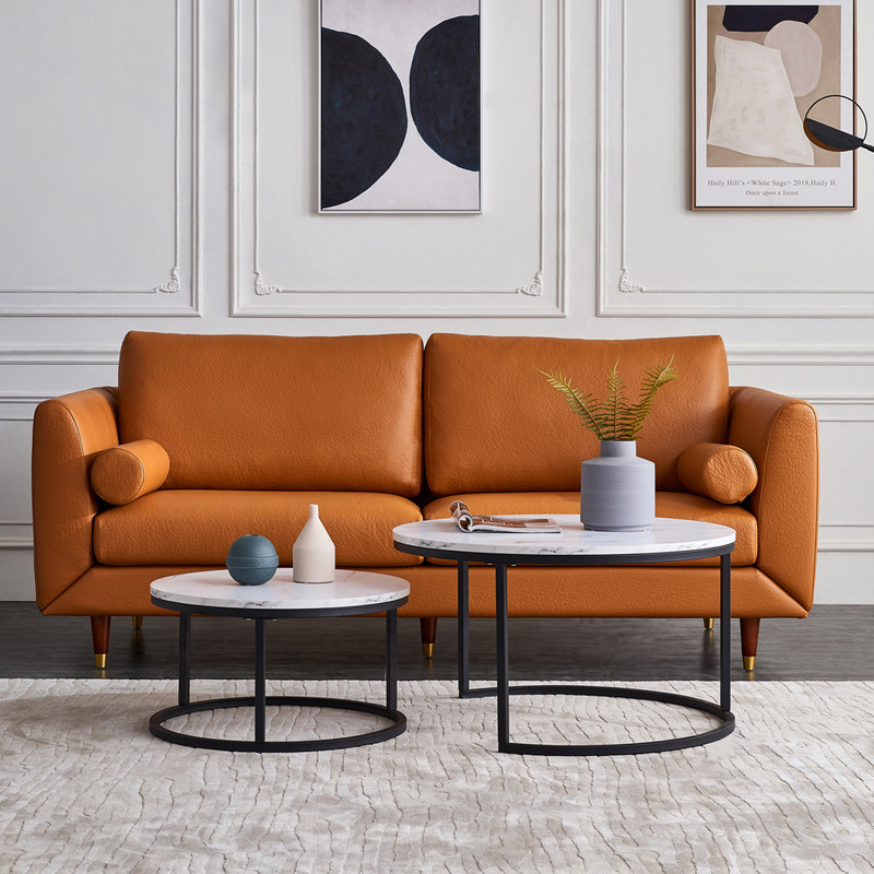 Table basse aspect marbre