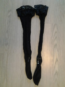 30 b Stay-up Fishnet stockings - Black Fishnets (1)