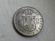 20 centavos de peso Alfonso XII. Manila 1885.  F4-BE7-CAD-10-CF-438-E-86-CE-C301-D334-A000