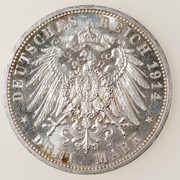 3 marcos Alemania (Prusia) Guillermo II 1914 PAS5220