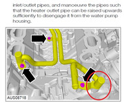 Water pump to heater pipe seal