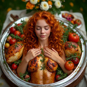 Garden wedding wom served Redhair 1 30