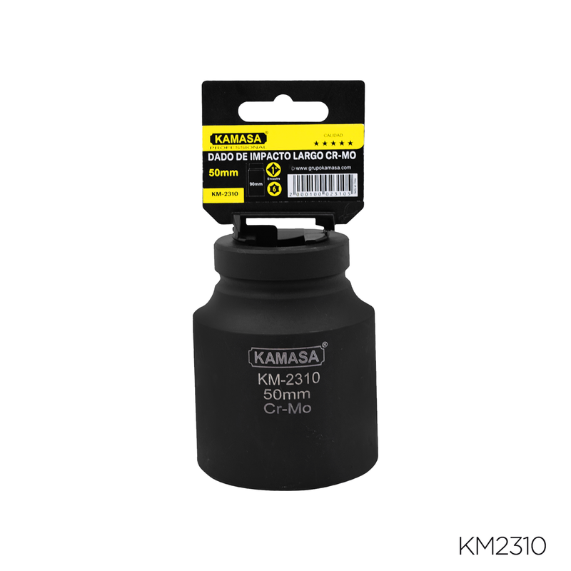 DADO DE IMPACTO LARGO CRMO "KAMASA" - 1"DR.X 50MM