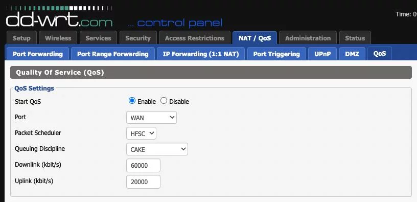 qos dd-wrt bufferbloat