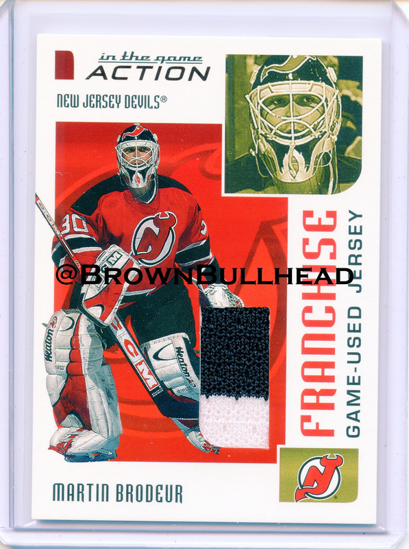 2003-04 ITG Action Jerseys #M-258 [Martin Brodeur] [New Jersey Devils] [Franchise] [~100] [swatch=bl