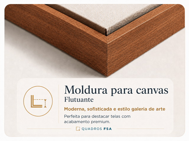 Moldura flutuante para canvas, estilo galeria de arte - Quadros FSA