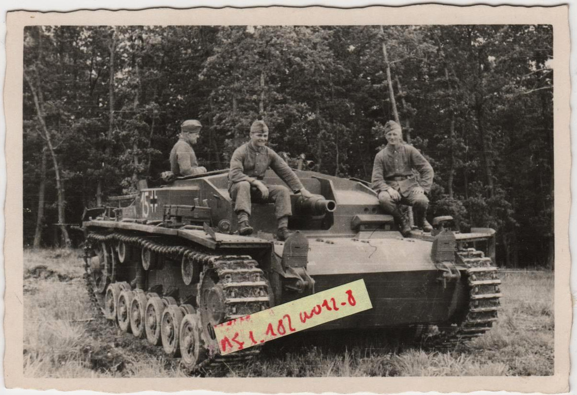 Sturmgeschütz Taufname Stuka Nr.15 auf d. TüP WISCHAU Tschechei 