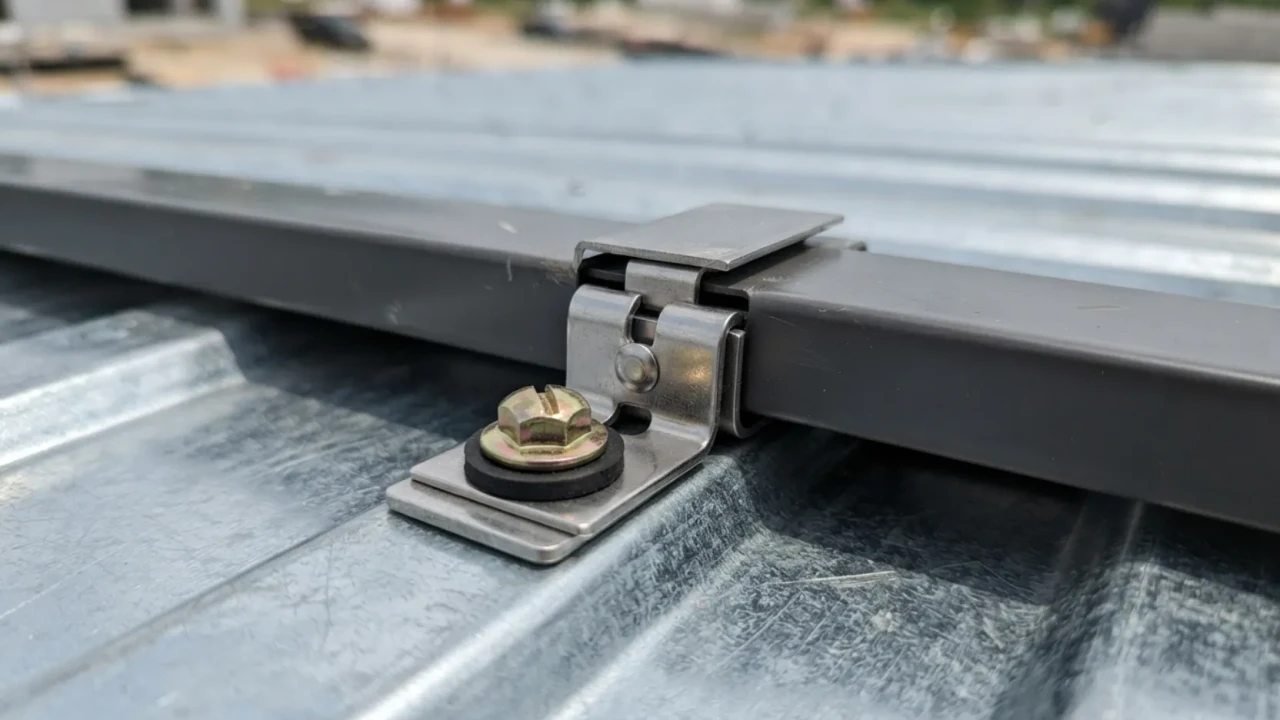 Metal roof thermal expansion gap and floating fastener detail installation
