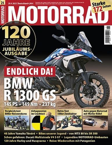 Cover: Motorrad Magazin No 21 vom 29  September 2023