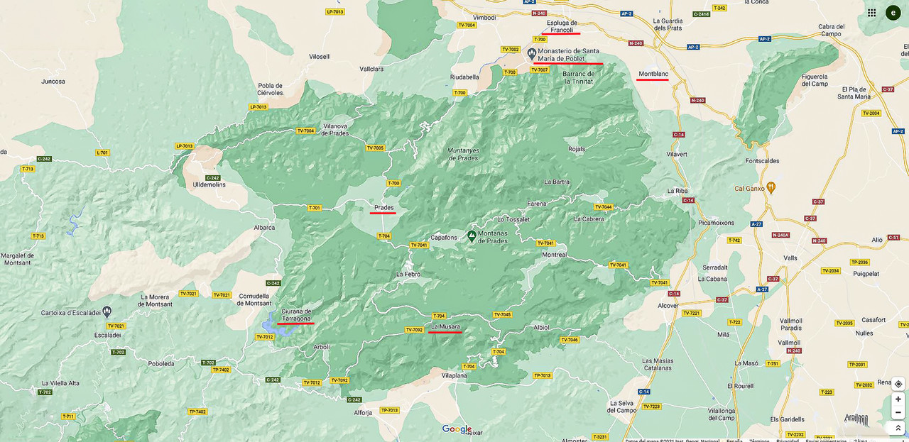 INTRODUCCION - MONTBLANC - PRADES - CIURANA - L'ESPLUGA DE FRANCOLÍ - ALTAFULLA (1)