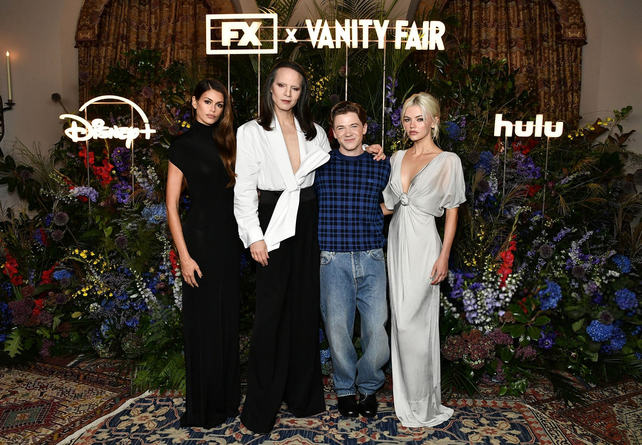 Kaia Gerber Sheer Emmy Awards Dinner137