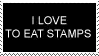 I LOVE TO EAT STAMPS