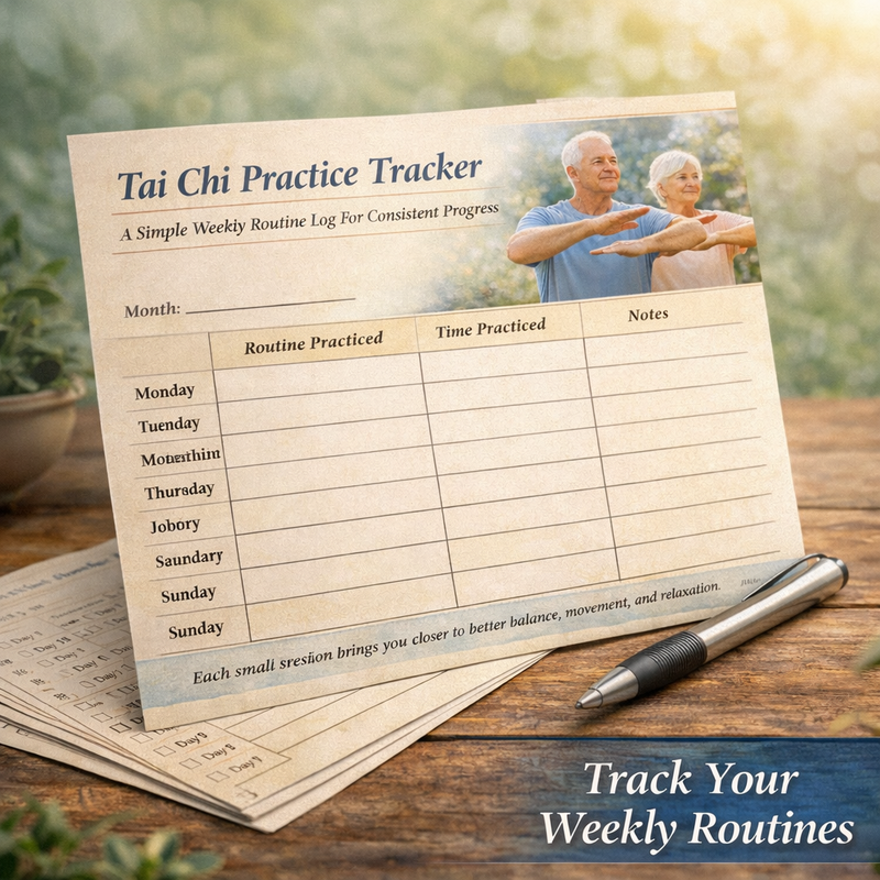 Tai Chi Practice Tracker mockup