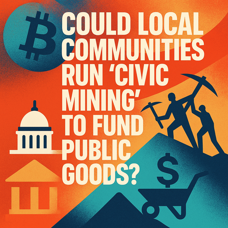 Could local communities run “civic mining” to fund public goods?