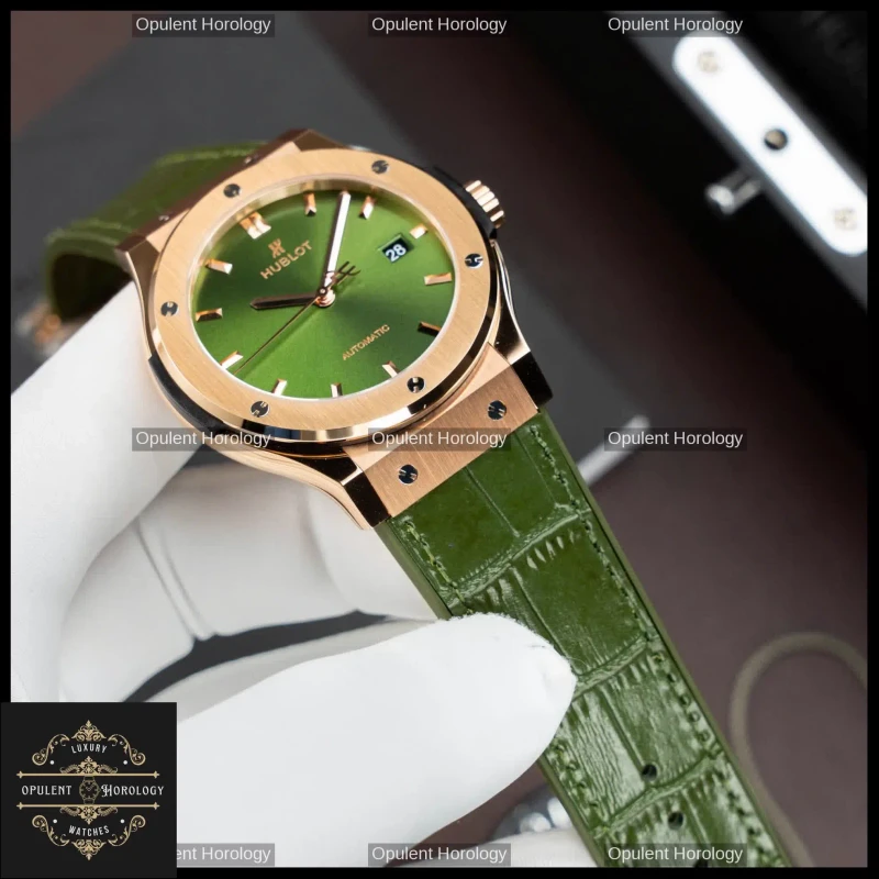 Hublot Classic Fusion King Gold Green Dial Automatic SW300 42mm