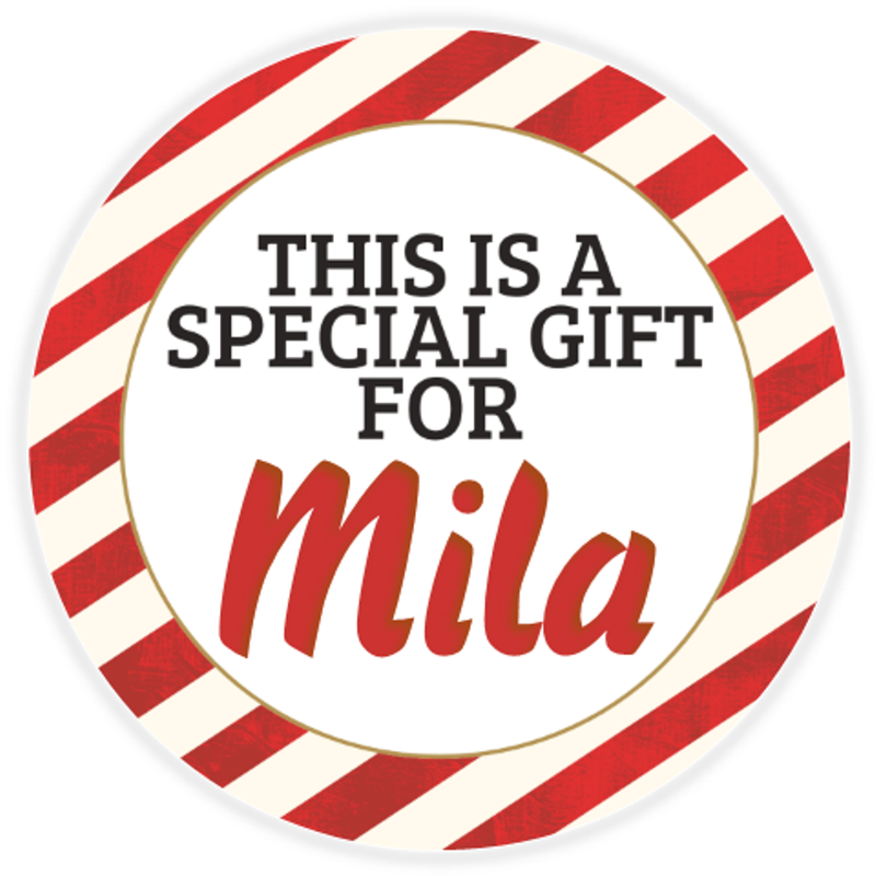 Dies ist ein besonderes Geschenk für Mila - 100er Pack Kreis Aufkleber 3 Zoll - Weihnachten - Bild 1 von 1