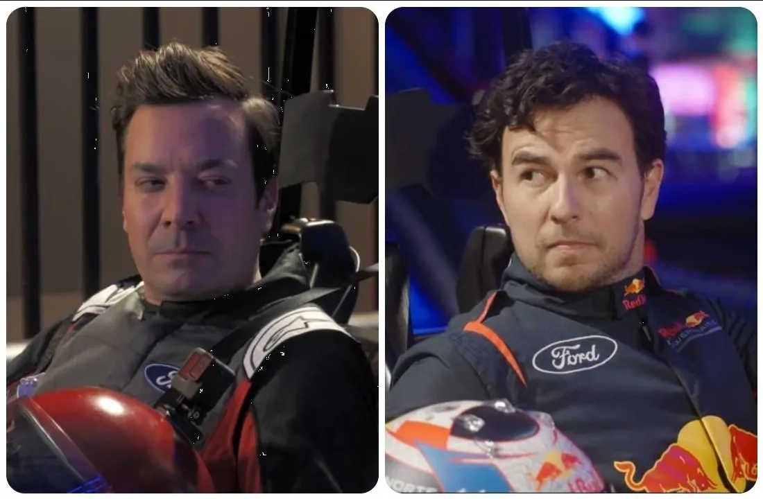 Jimmy Fallon y Checo Pérez protagonizaron una épica carrera ¿Quién ganó?