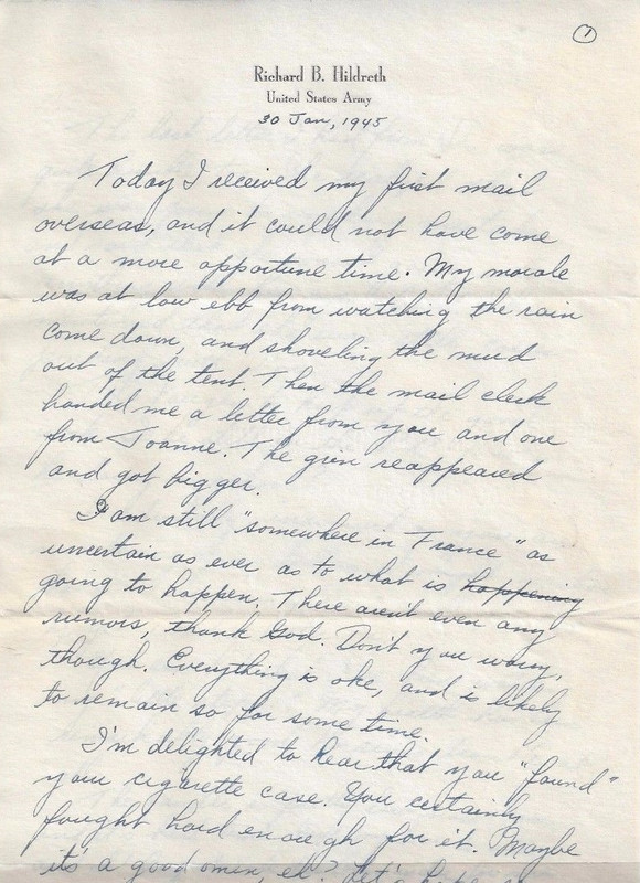 Carta ( Richard B. Hildreth - United States Army ) - 01a