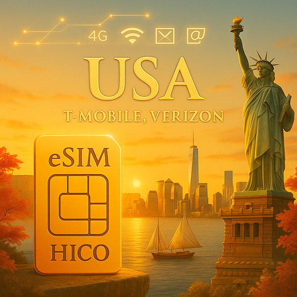 Sim 4G Mỹ T-Mobile Verizon phủ sóng toàn quốc từ Hico