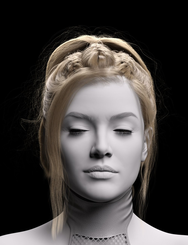 dForce Nordic Knots Hair for Genesis 9