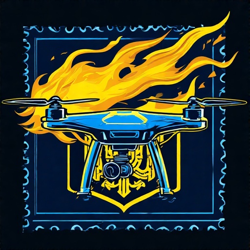Postal-stamp-style-art-of-a-fl-44