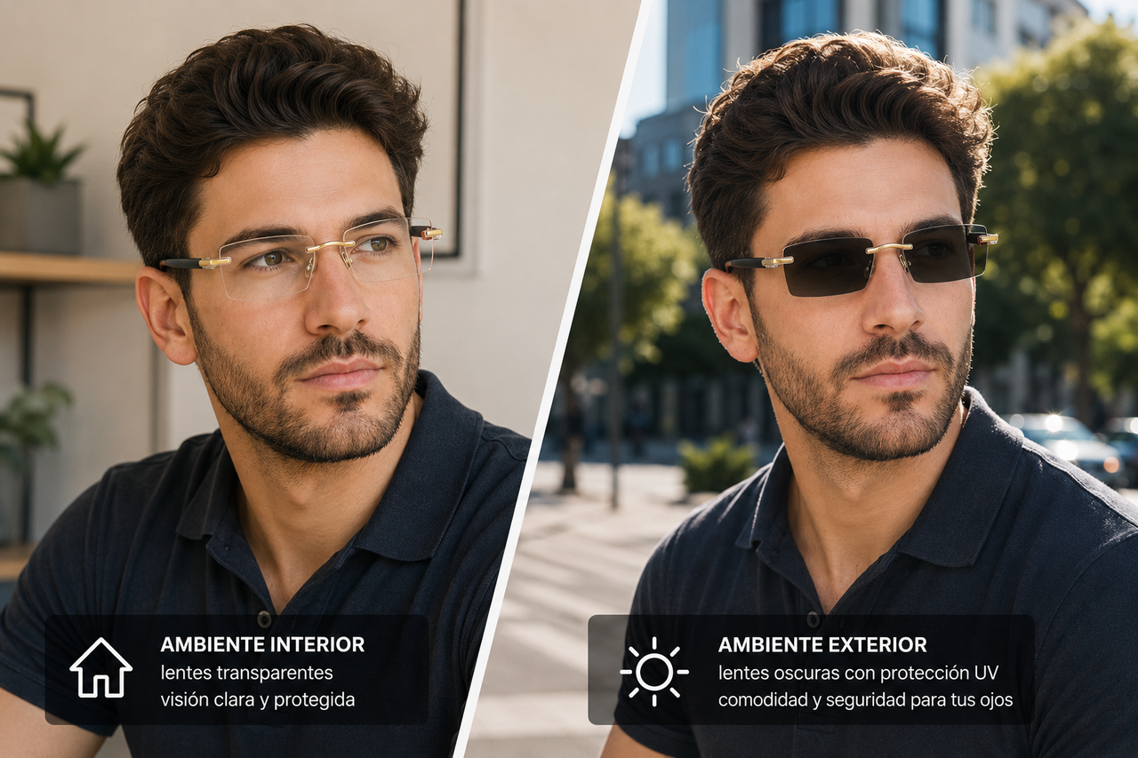 Sin protección vs Con Gafas
