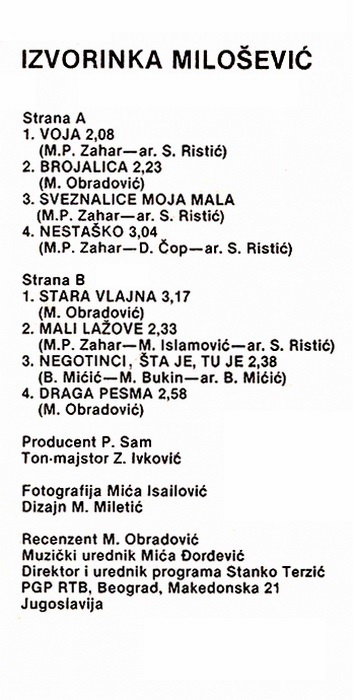 Izvorinka Milosevic 1989 kz