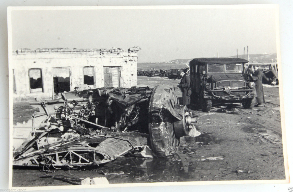 Foto Kfz 23 Fernsprechkraftwagen abgestürzte Rat