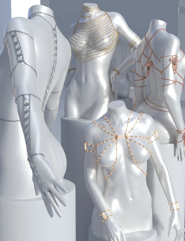 Body Chains 3 for Genesis 3 and 8 1 Females