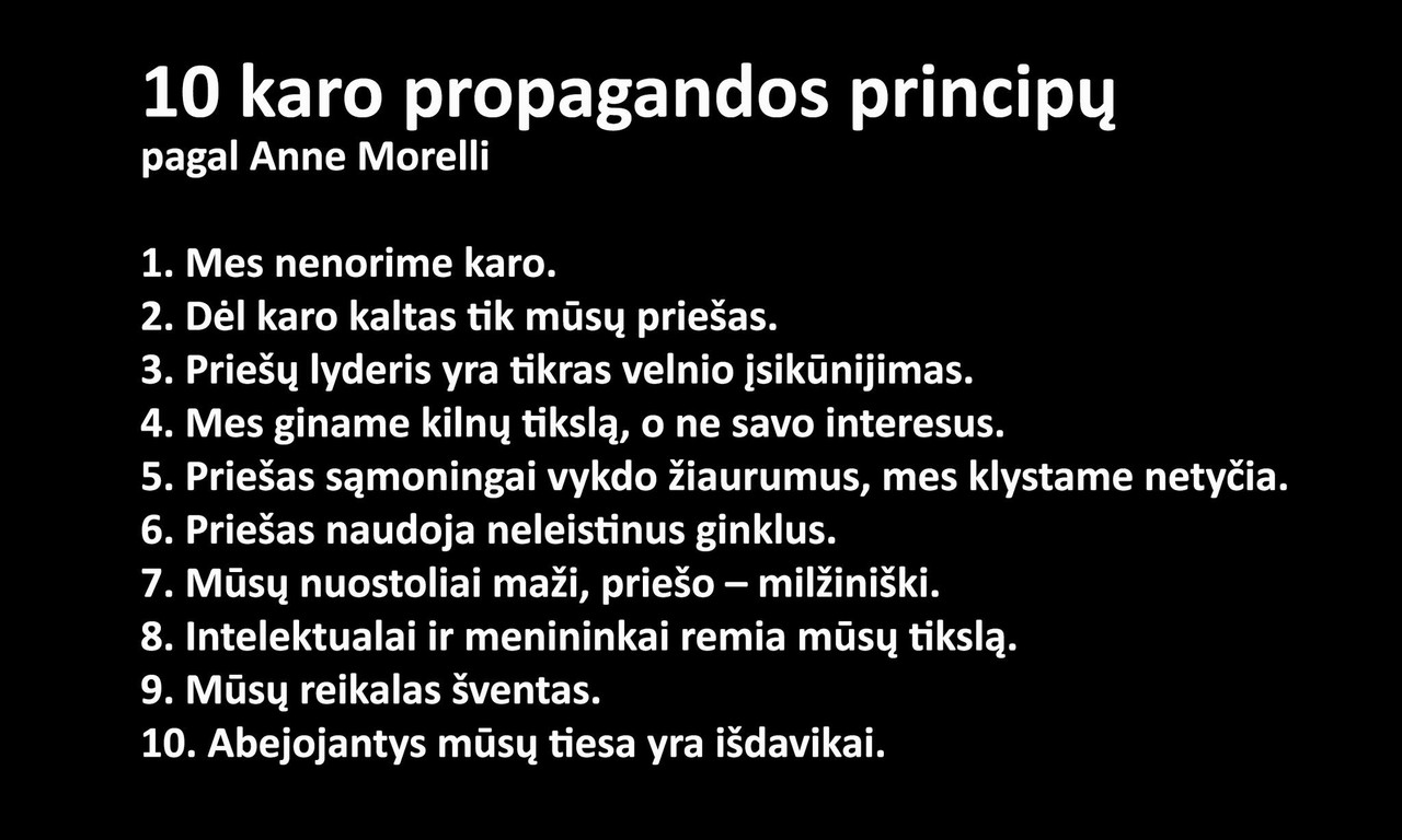 Darius Pocevičius:10 karo propagandos principų