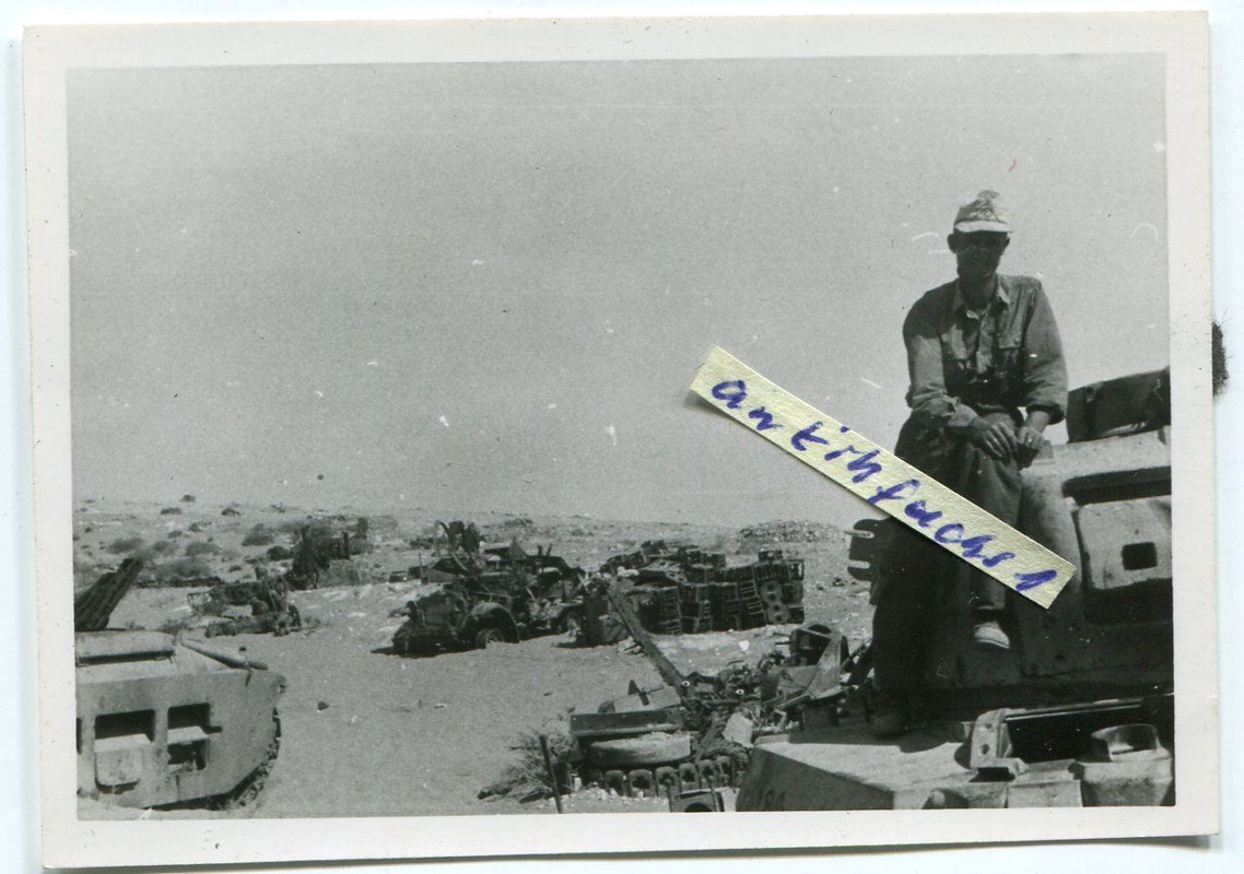 Panzer aus England zerstört in Afrika beim Afrik