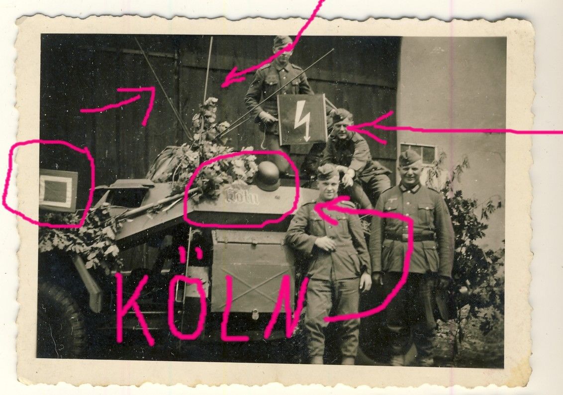 Foto Sd.KFZ Panzer-Spähwagen Stern-Funk-Antenn,N