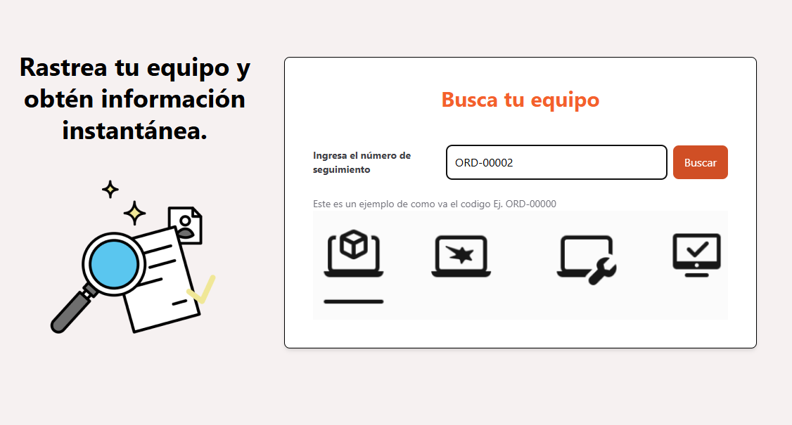 Vista de la aplicación