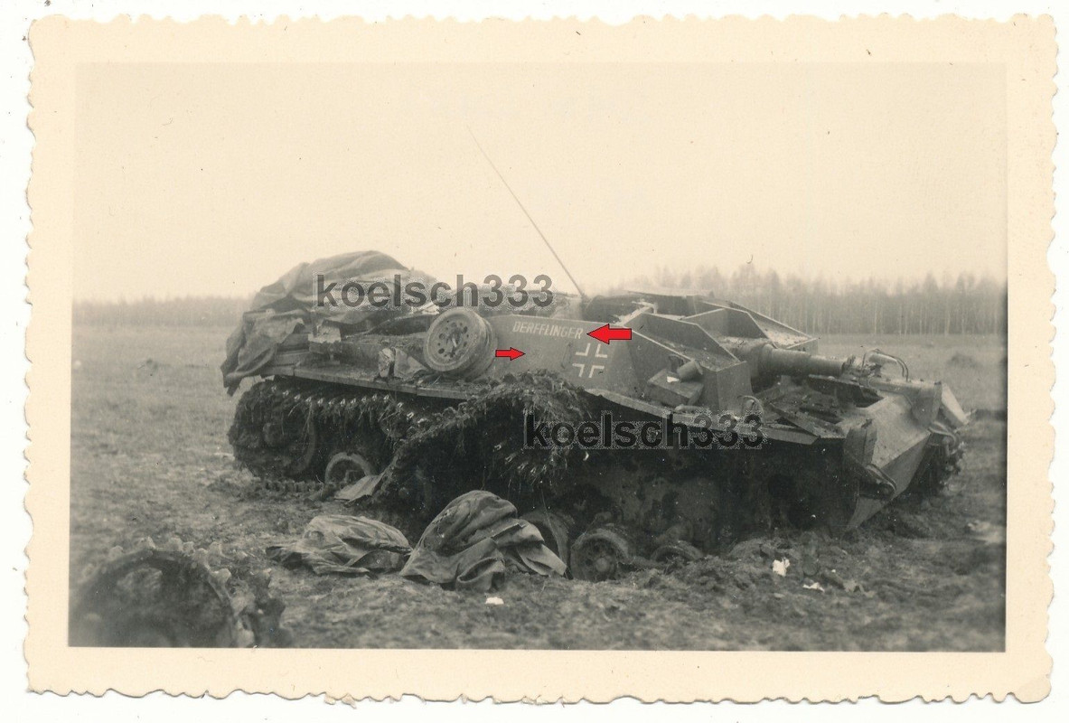 Foto Sturmgeschütz DERFFLINGER Panzermine  Panze
