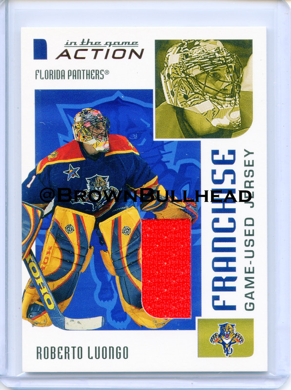 2003-04 ITG Action Jerseys #M-253 [Roberto Luongo] [Florida Panthers] [Franchise] [~100] [swatch=red