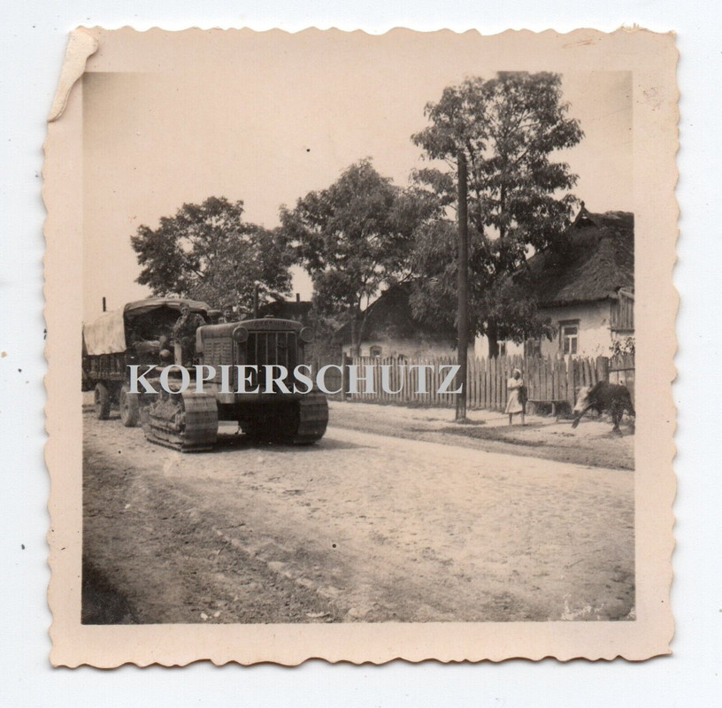 Polen 1939 SDkfz Raupenschlepper Raupe Kettenschlepper Anhänger Soldat