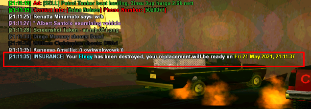 BUKTI MOBIL DI DESTROY