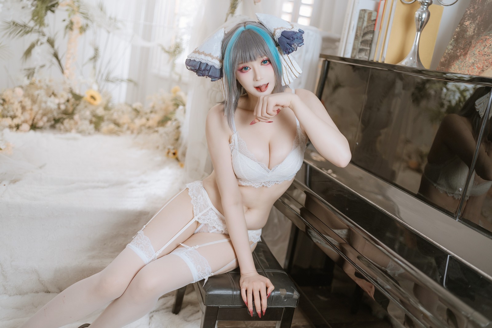 兔胖胖min – 碧蓝航线 柴郡 礼服 Cosplay 高清写真集（40P-674.7MB）插图5