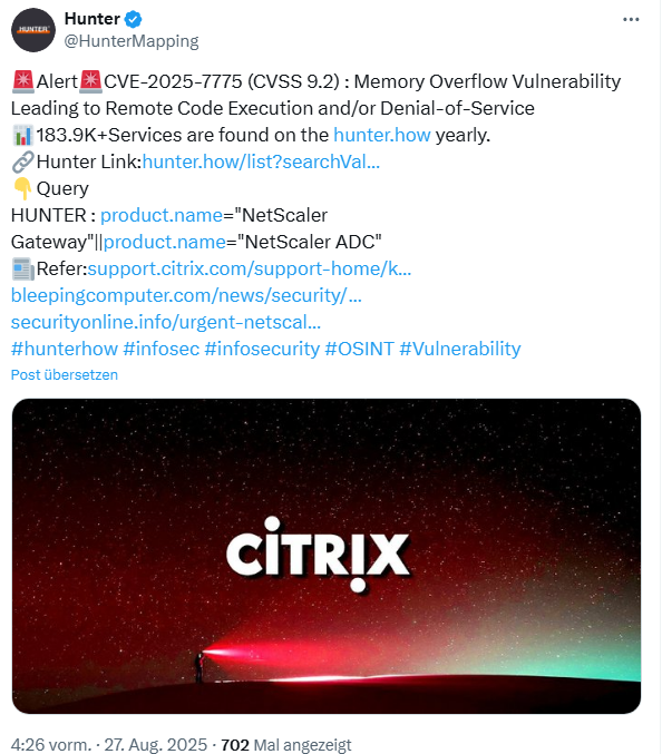 Citrix Instances with vulnerabilities