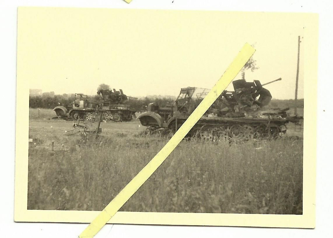 Frankreich 1940 zerstörte deut.Halbketten mit Fl