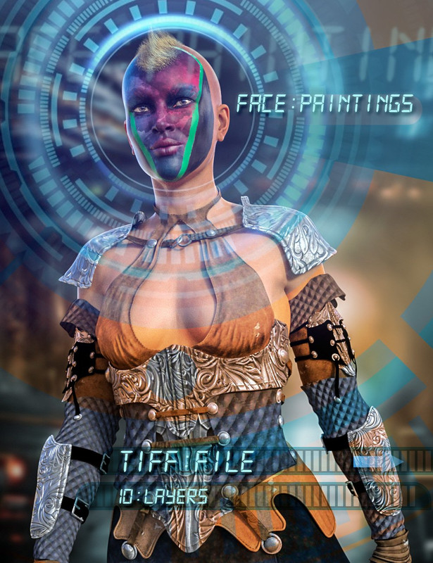 Overlay Face Paintings Merchant Resources for Genesis 8