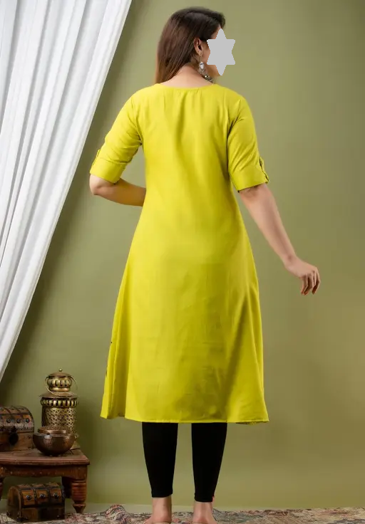 Fashionable Cotton Slub Dijital Print Anarkali Kurti For Women Color 5 (R108)