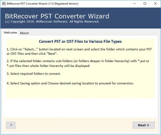 BitRecover PST Converter Wizard v11.6