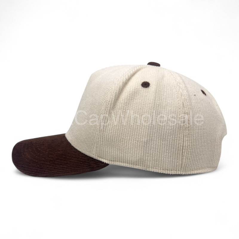 Baseball Cap Snapback Adjustable Size Corduroy Hat 5 Panel Mens Womens