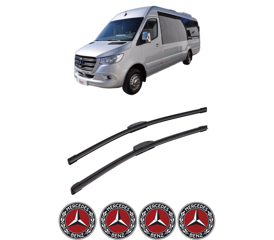 Set stergatoare auto MERCEDES-BENZ SPRINTER CLASSIC 4,6-t Van (B909) din 2017, pentru parbriz auto, 2 bucati, Bosch Aerotwin Retrofit, din cauciuc siliconat rezistent, 4 Stickere Auto MERCEDES-BENZ