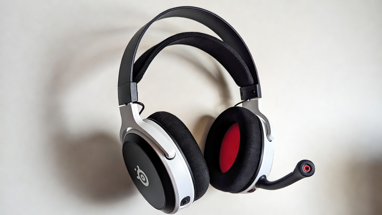 SteelSeries Arctis Nova 1 gaming headset showing its flexible ski-band design and ear cups